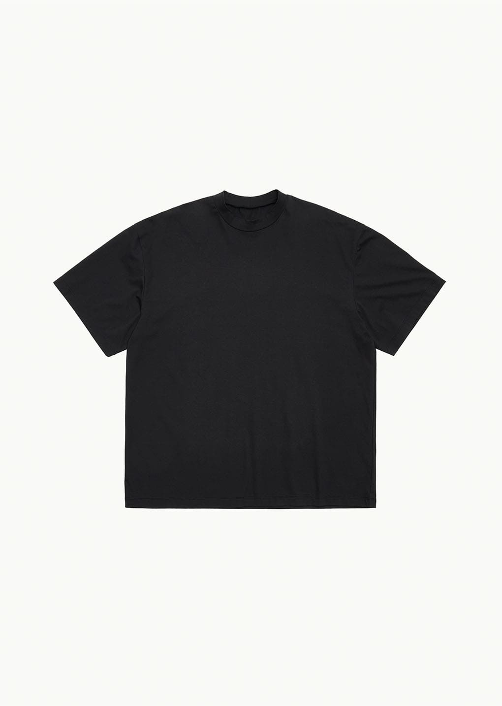 mock neck t-shirt, black