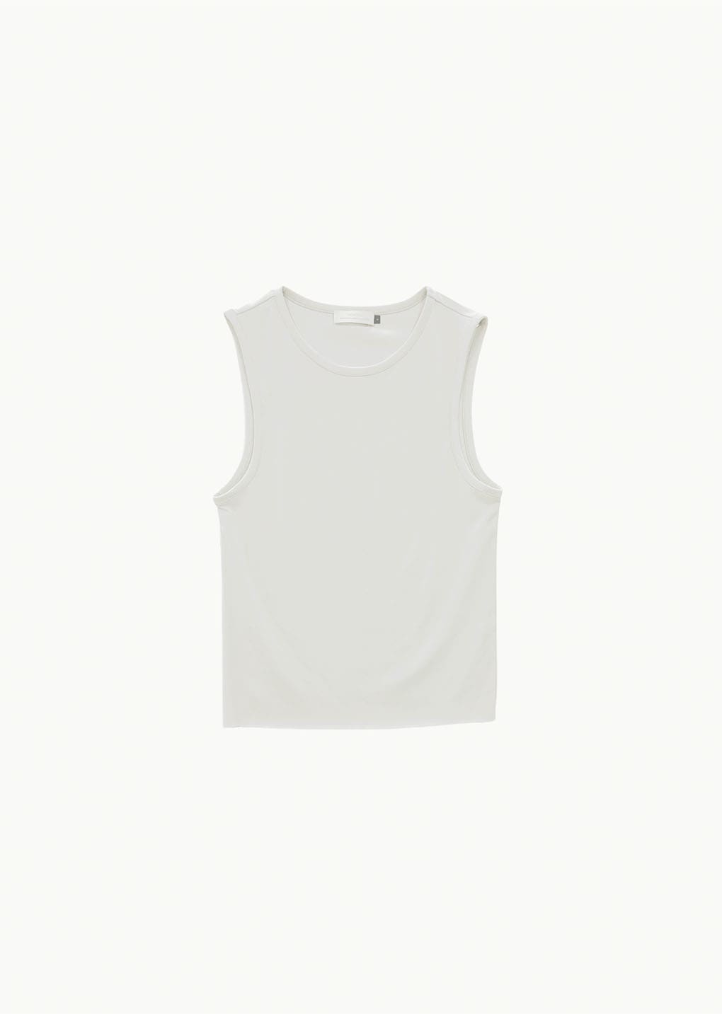 round neck sleeveless top, ivory
