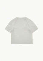 men's pleats raglan top, beige - Image 1