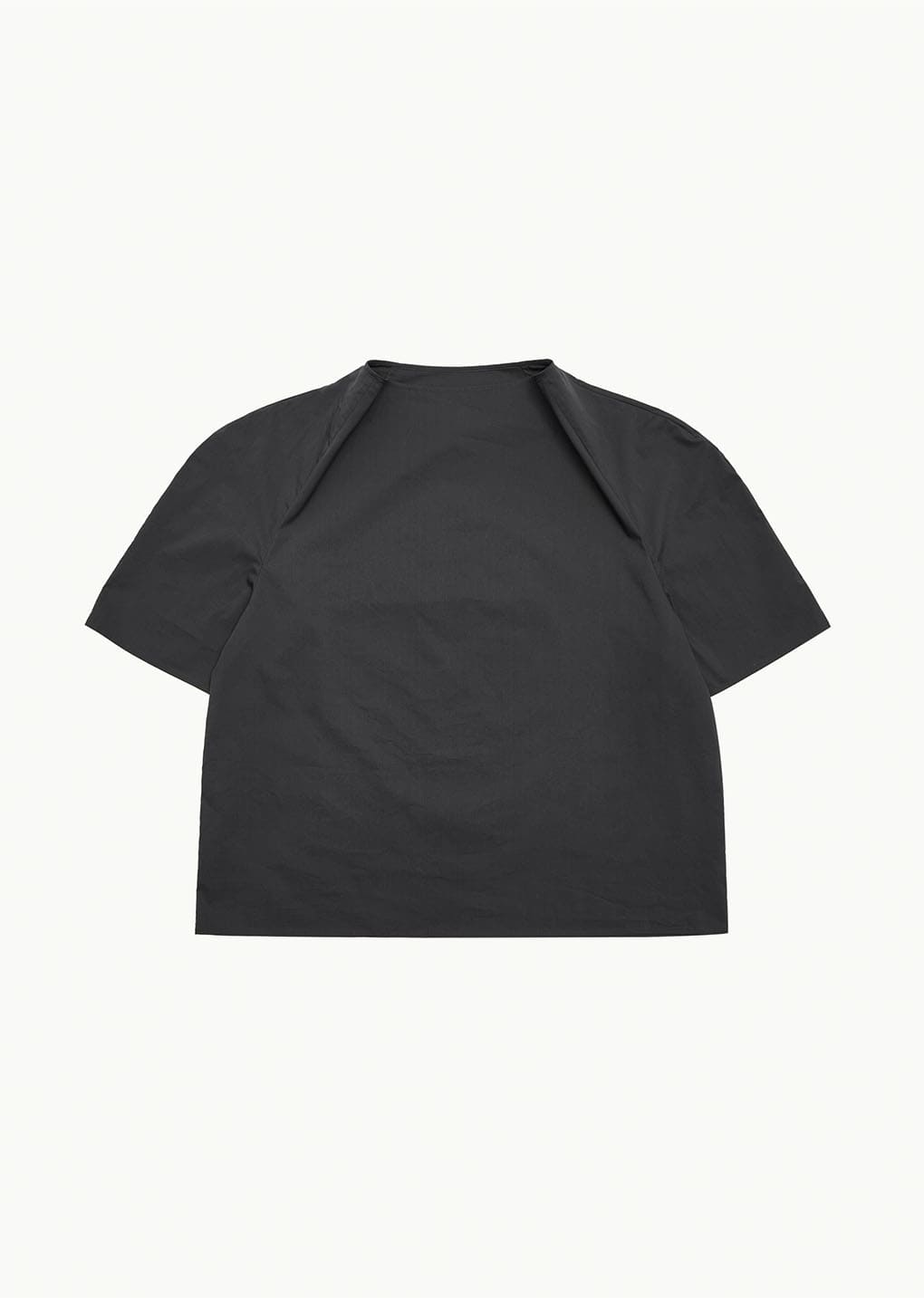 raglan cowl neck top, charcoal