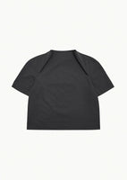 raglan cowl neck top, charcoal - Image 1