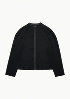 pleats zip up jumper, black - Image 1