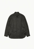 linen oversized shirt, khaki brown - Image 1