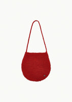 handmade leather net bag, red - Image 1