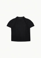 women's pleats raglan top, black - Image 1