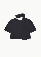 padded jersey top, charcoal - Image 1