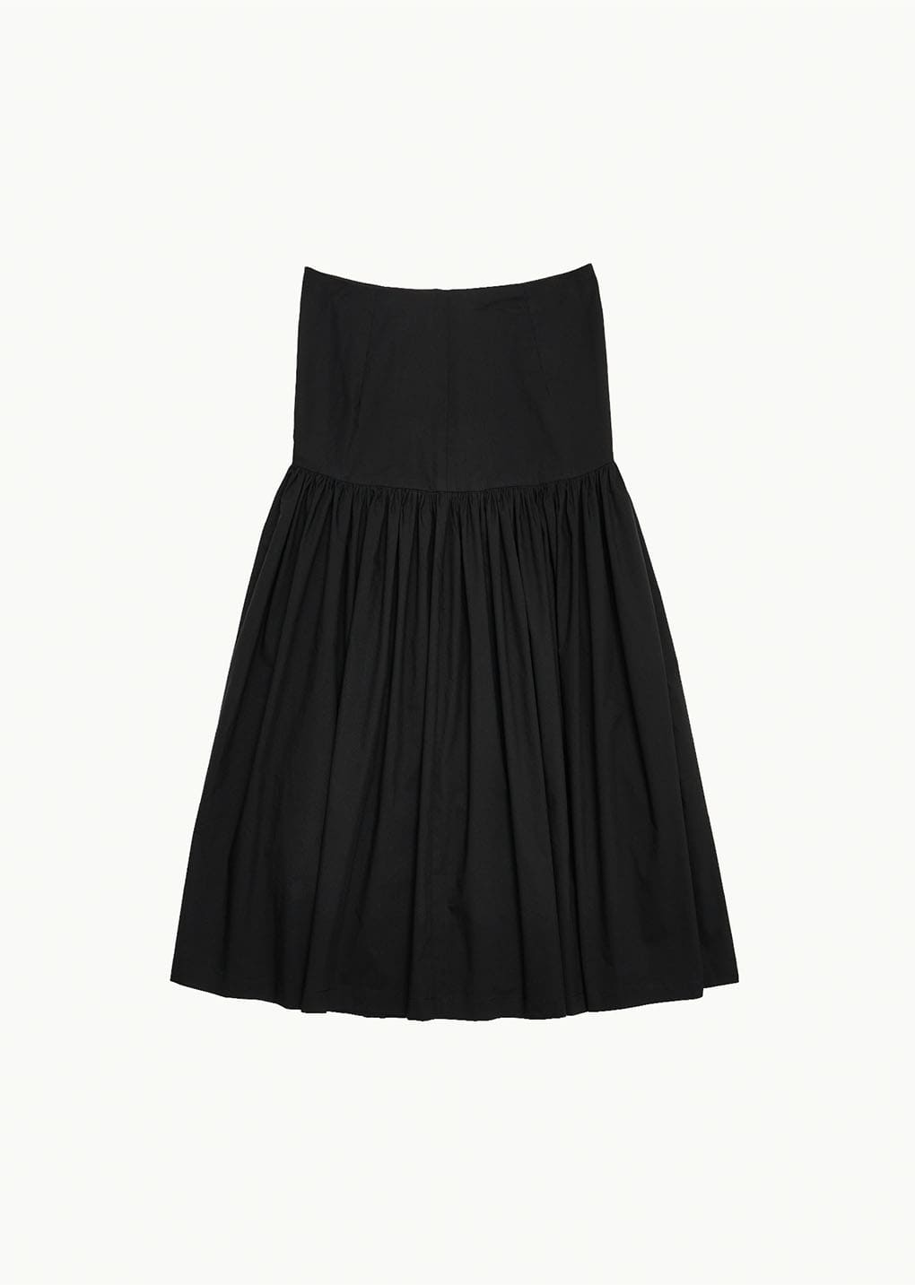 shirring culotte pants, black