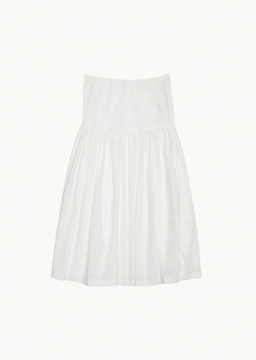 shirring culotte pants, white