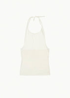 jersey halter neck top, ivory - Image 1