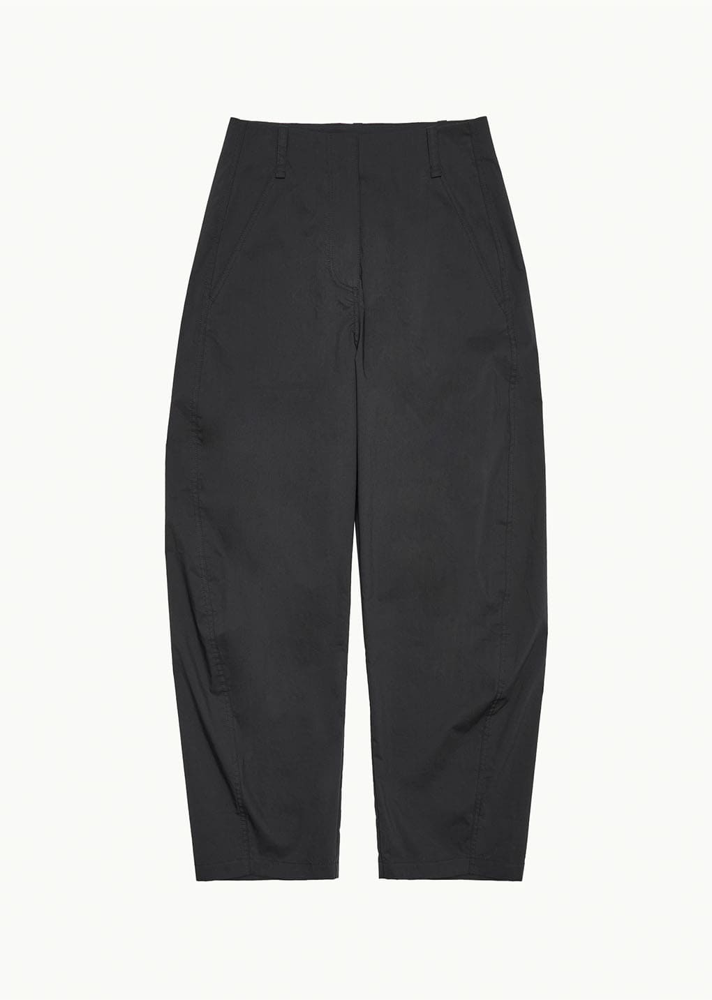 curved pants, charcoal