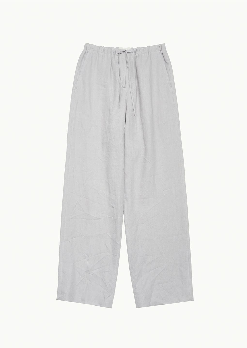 linen banding pants, light grey