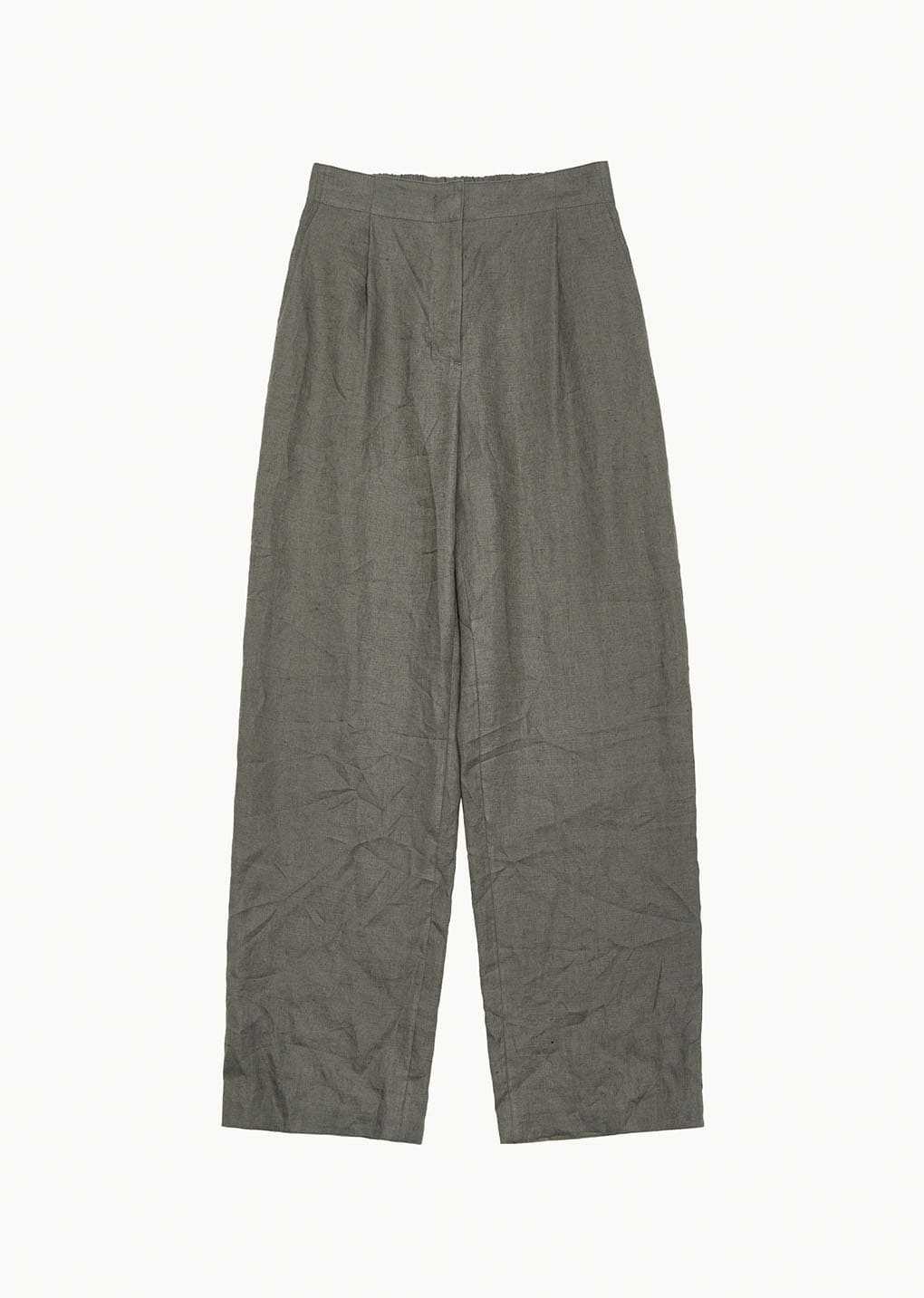 linen tuck pants, khaki