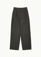 linen tuck pants, khaki brown - Image 1