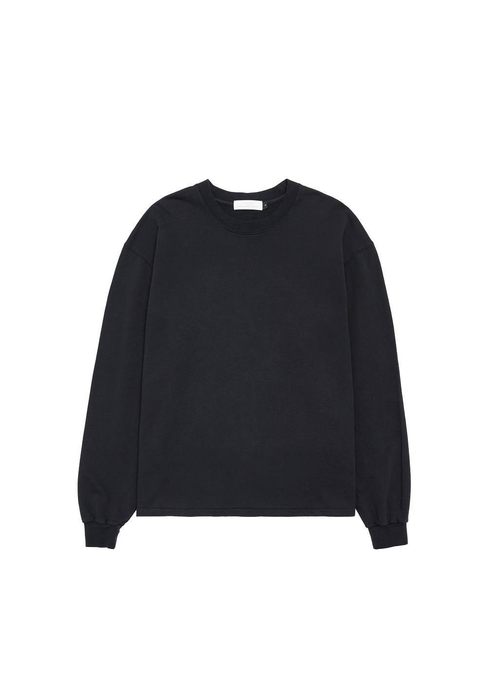 garment dyed long sleeve, black