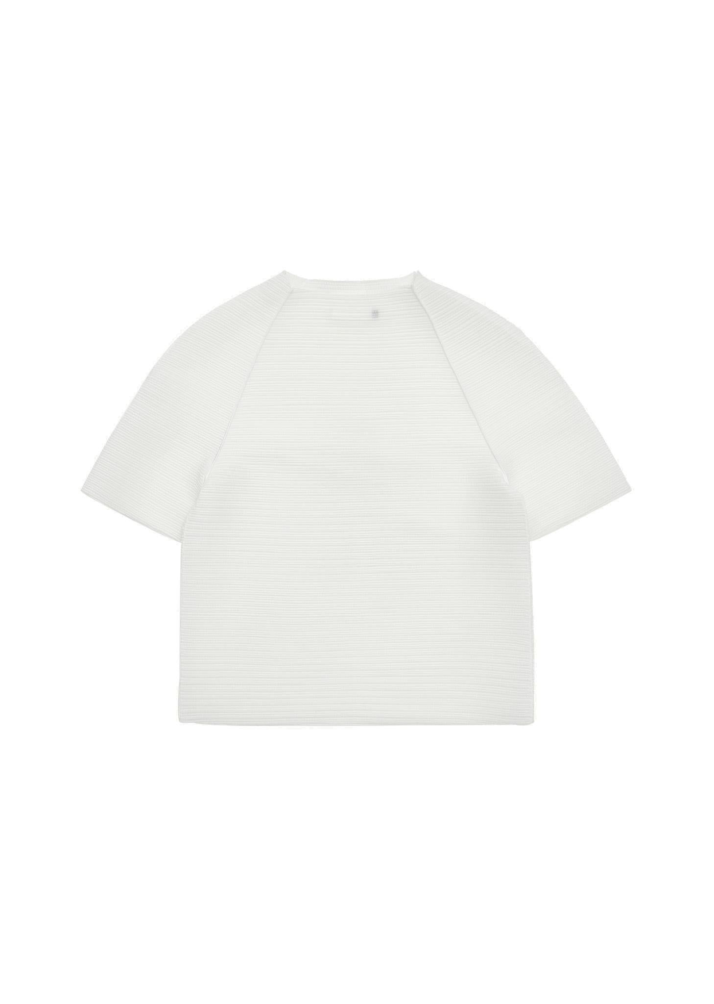men's pleats raglan top, white
