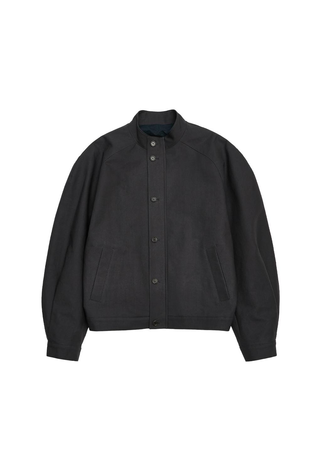 cotton curved jumper, black
