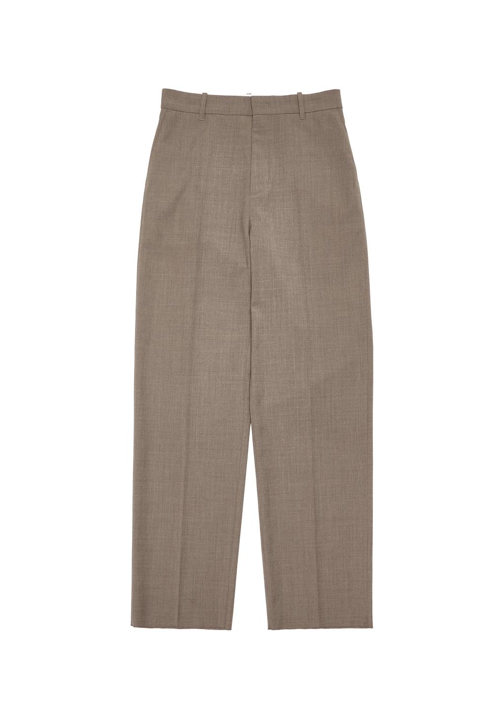 men's wool straight pants, khaki