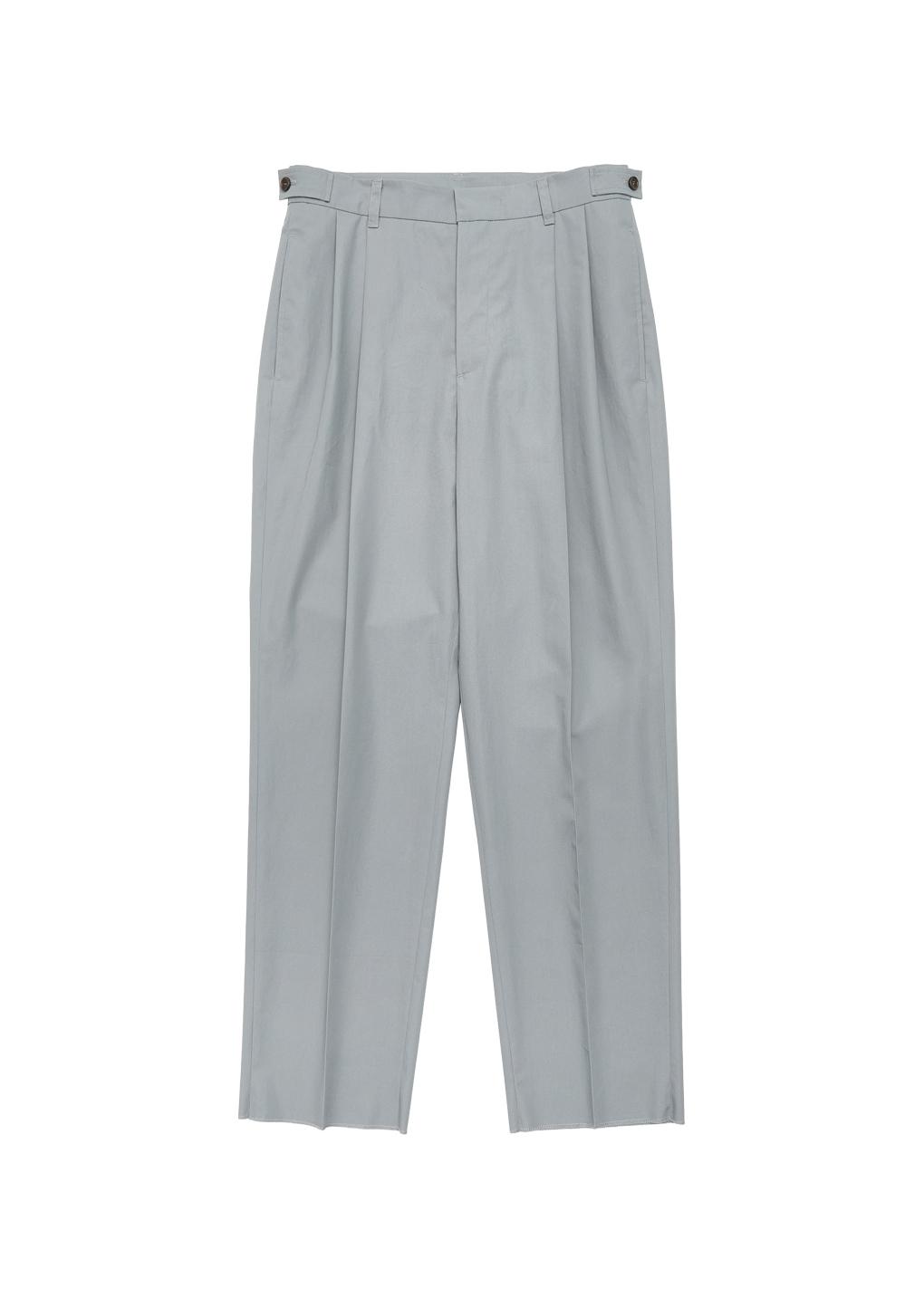 men's cotton two tuck straight pants, blue