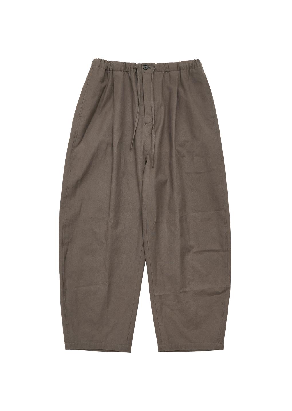 cotton nylon banding pants, brown