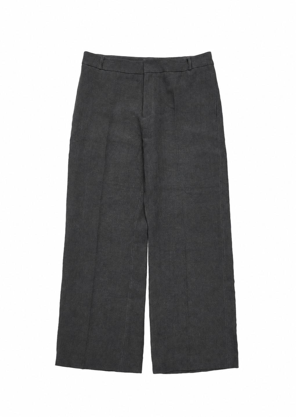 linen flared pants, charcoal