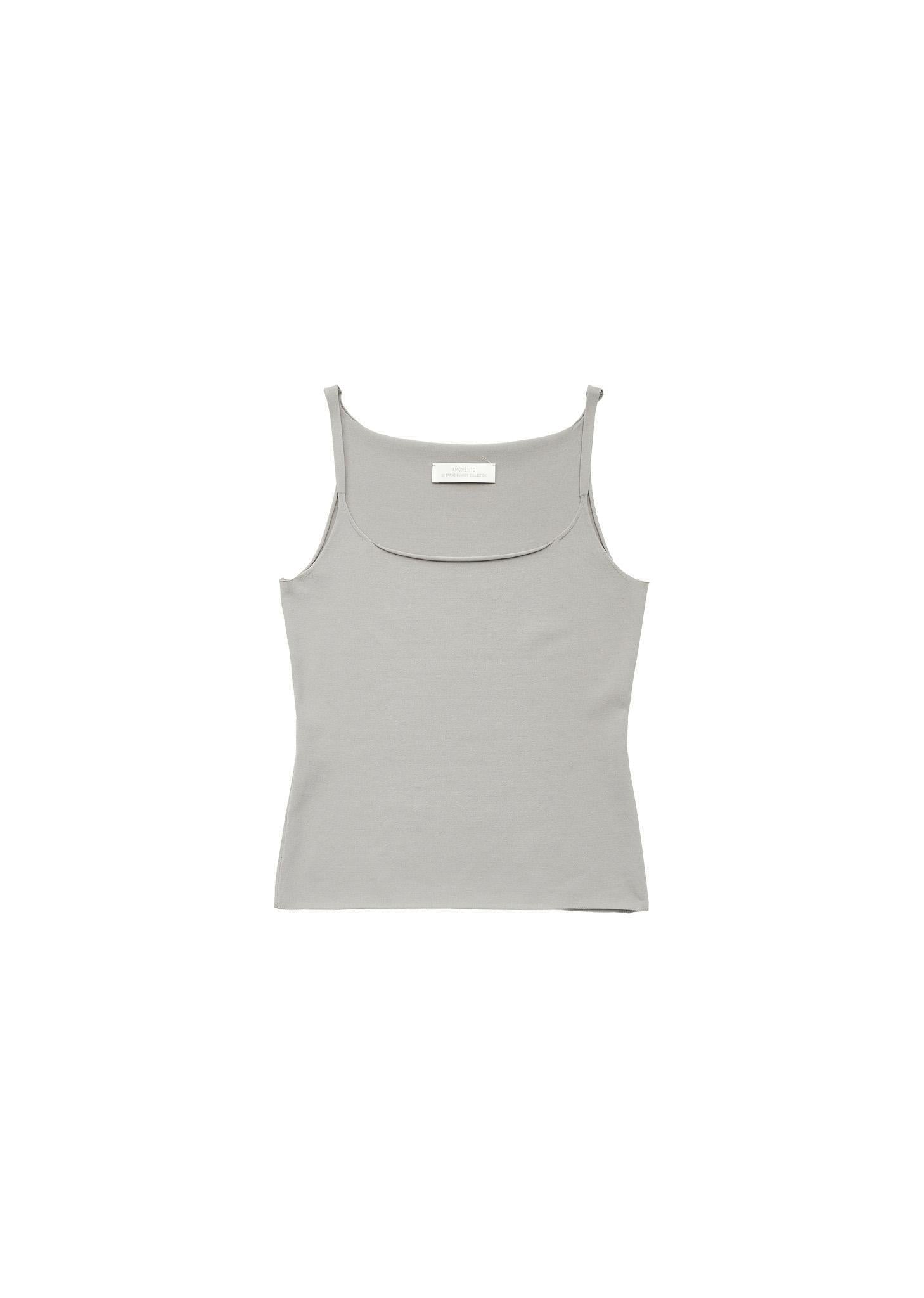 sleeveless knit top, beige
