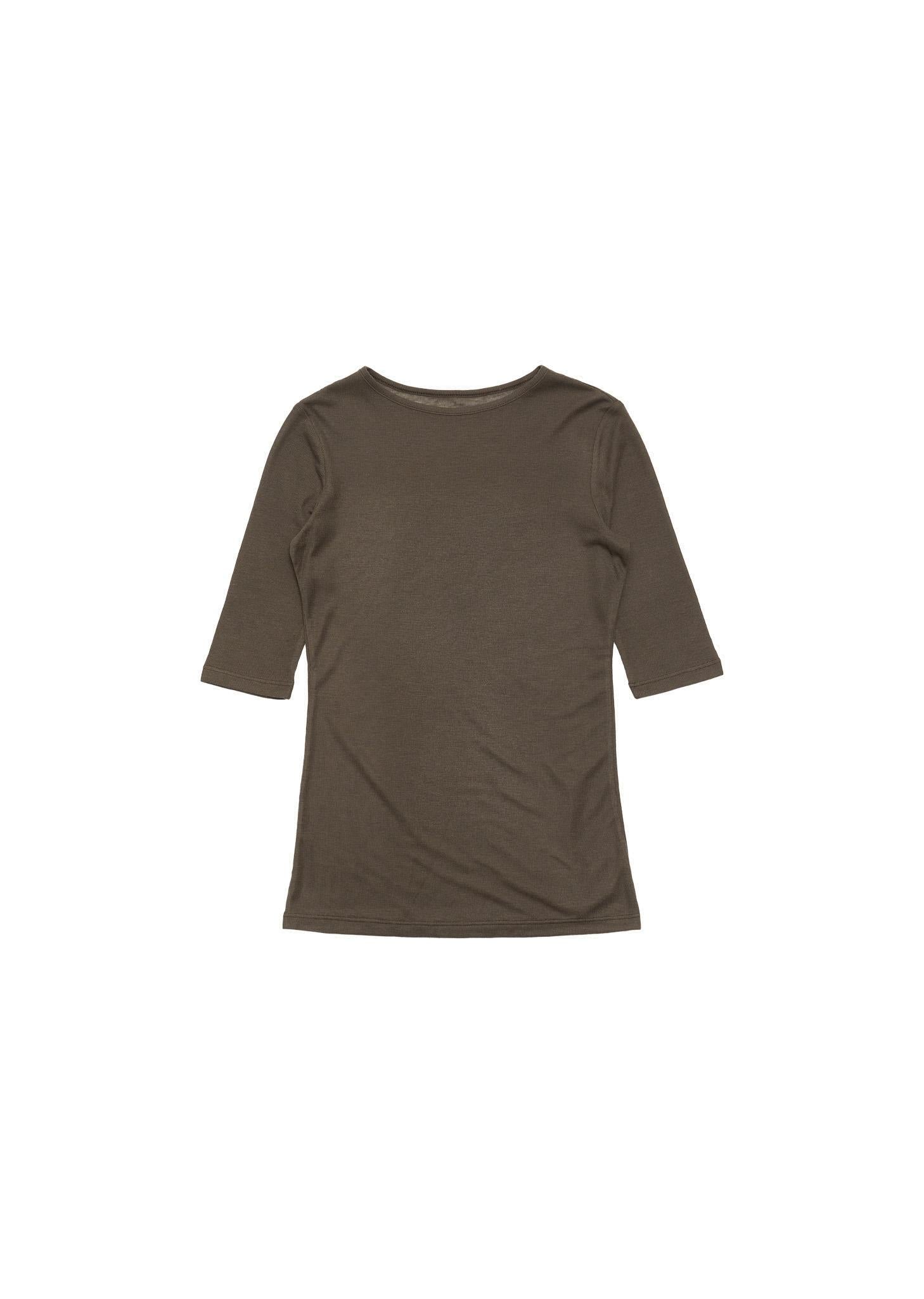 round short sleeve t-shirt, brown