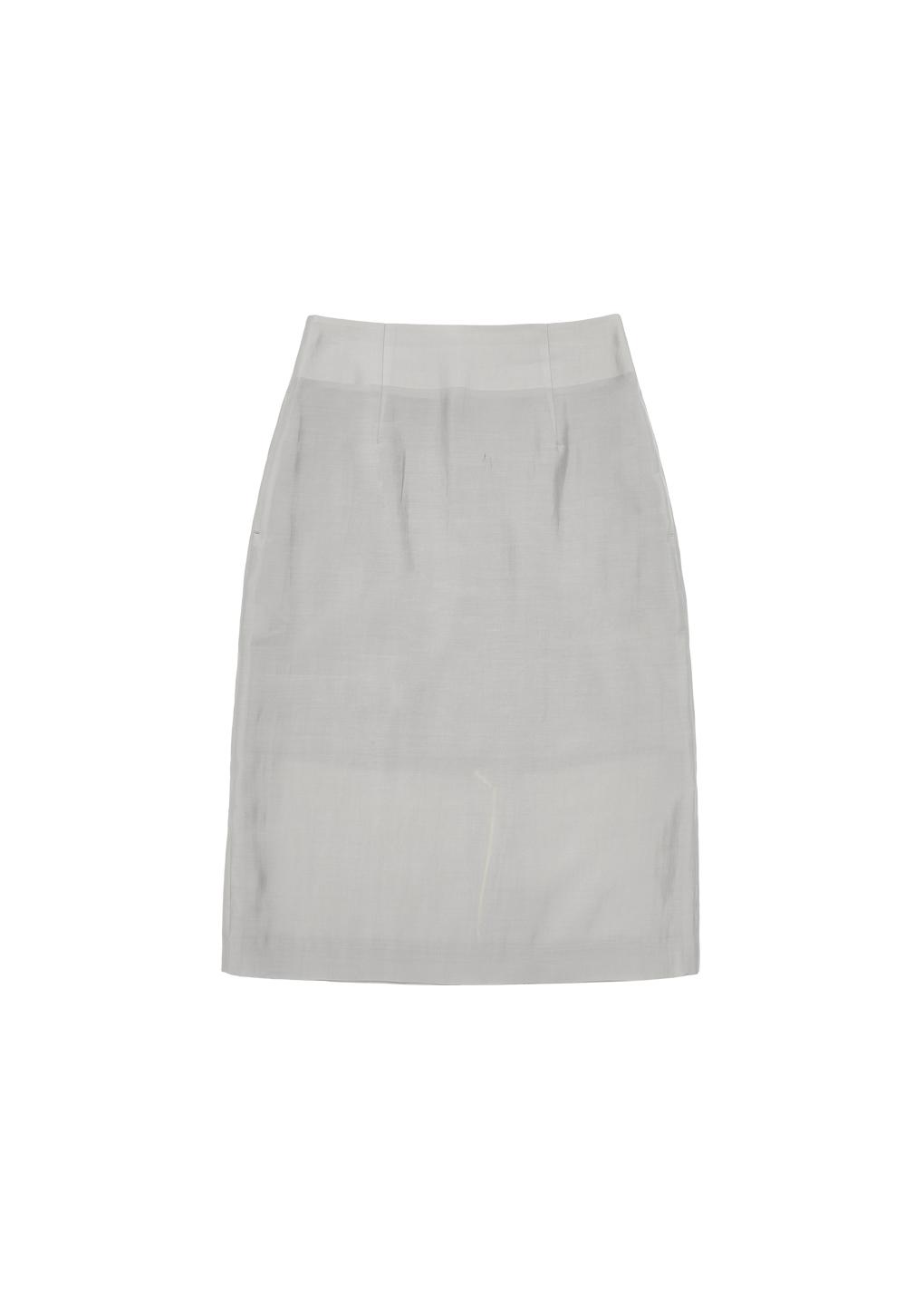 silky midi skirt, silver