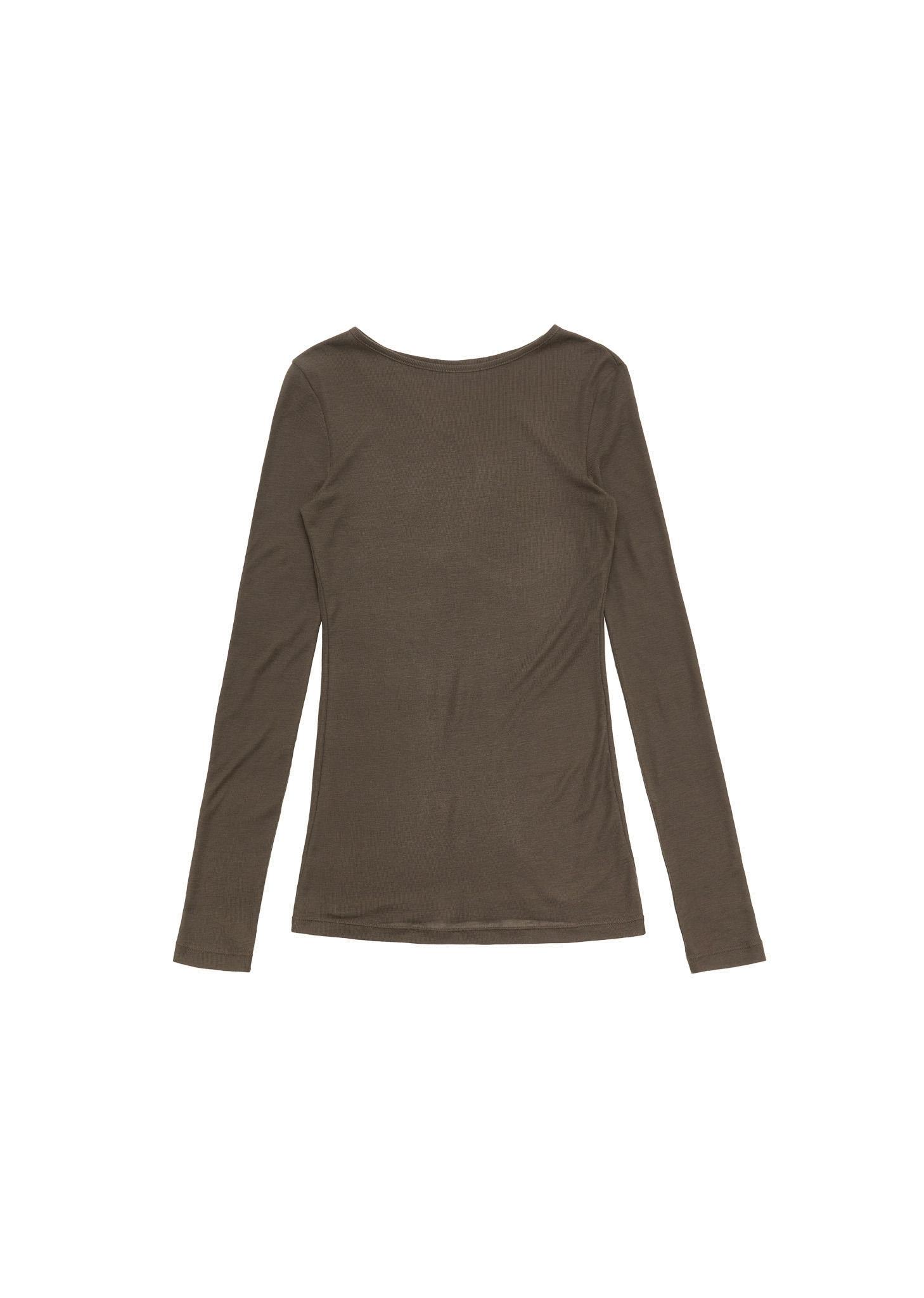 round t-shirt, brown