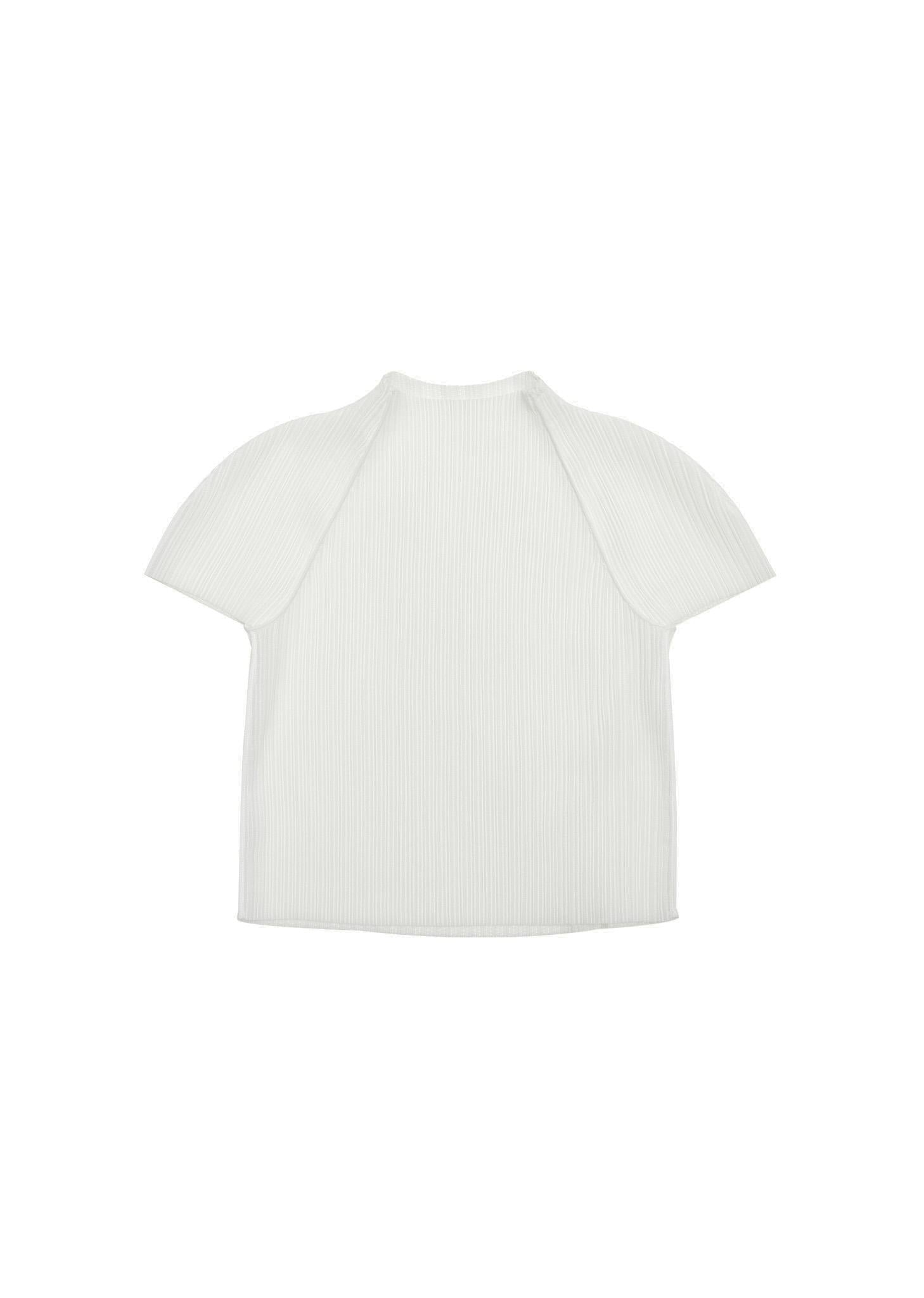 women's pleats raglan top, white