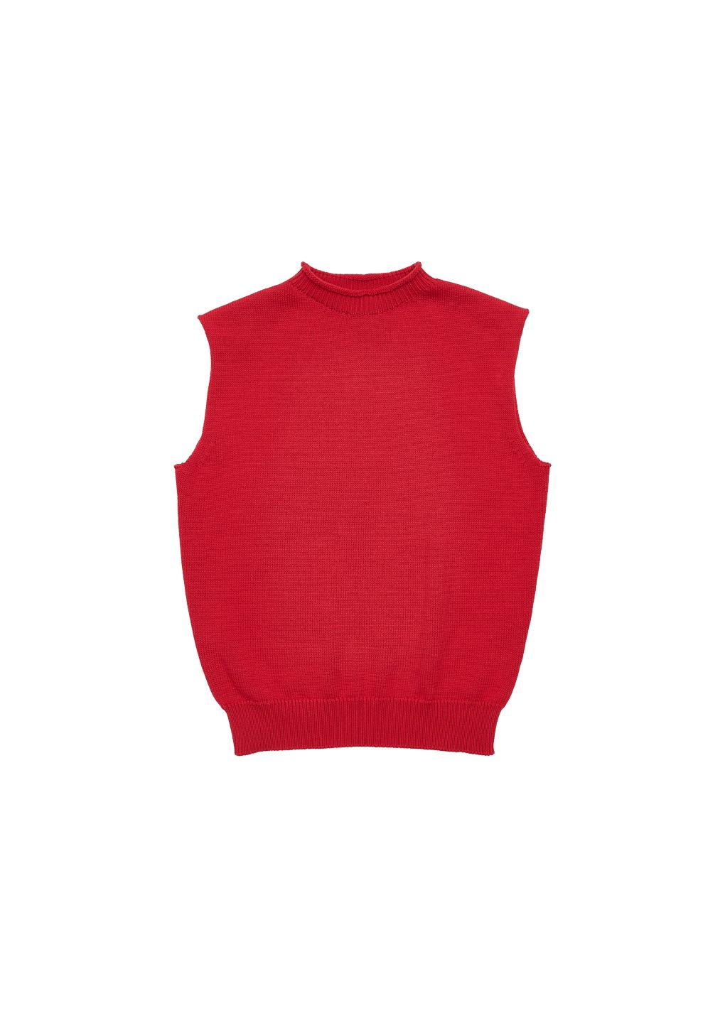 basic cotton vest, red