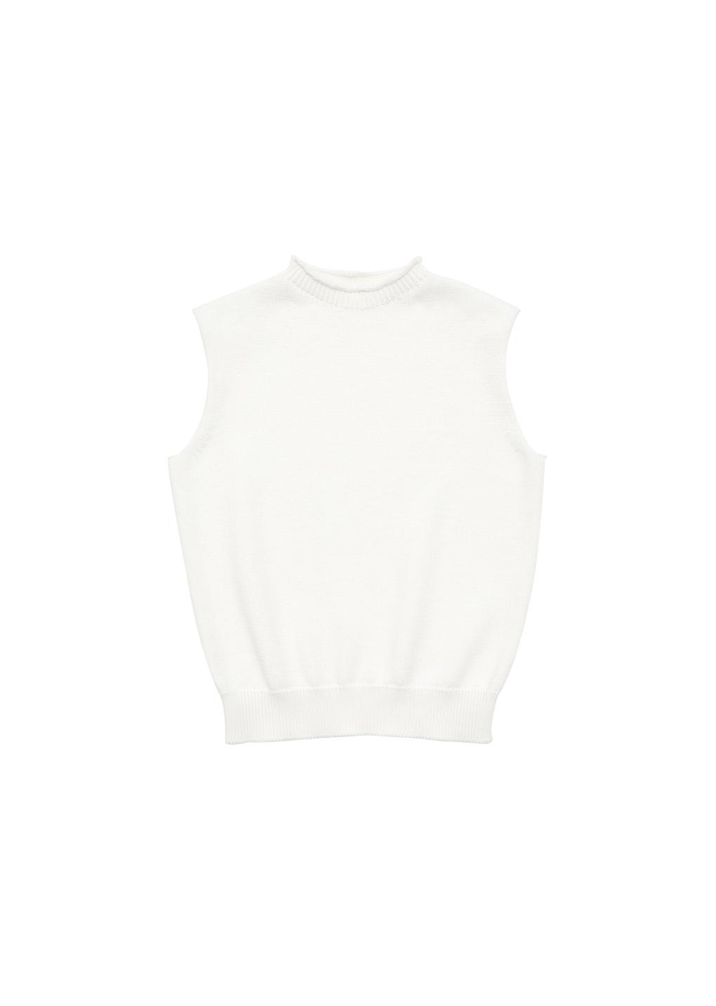 basic cotton vest, white