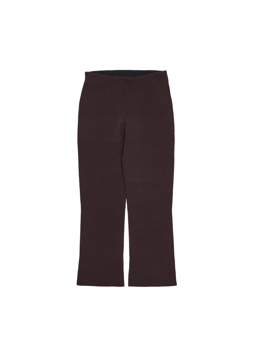 wholegarment knit capri pants, brown