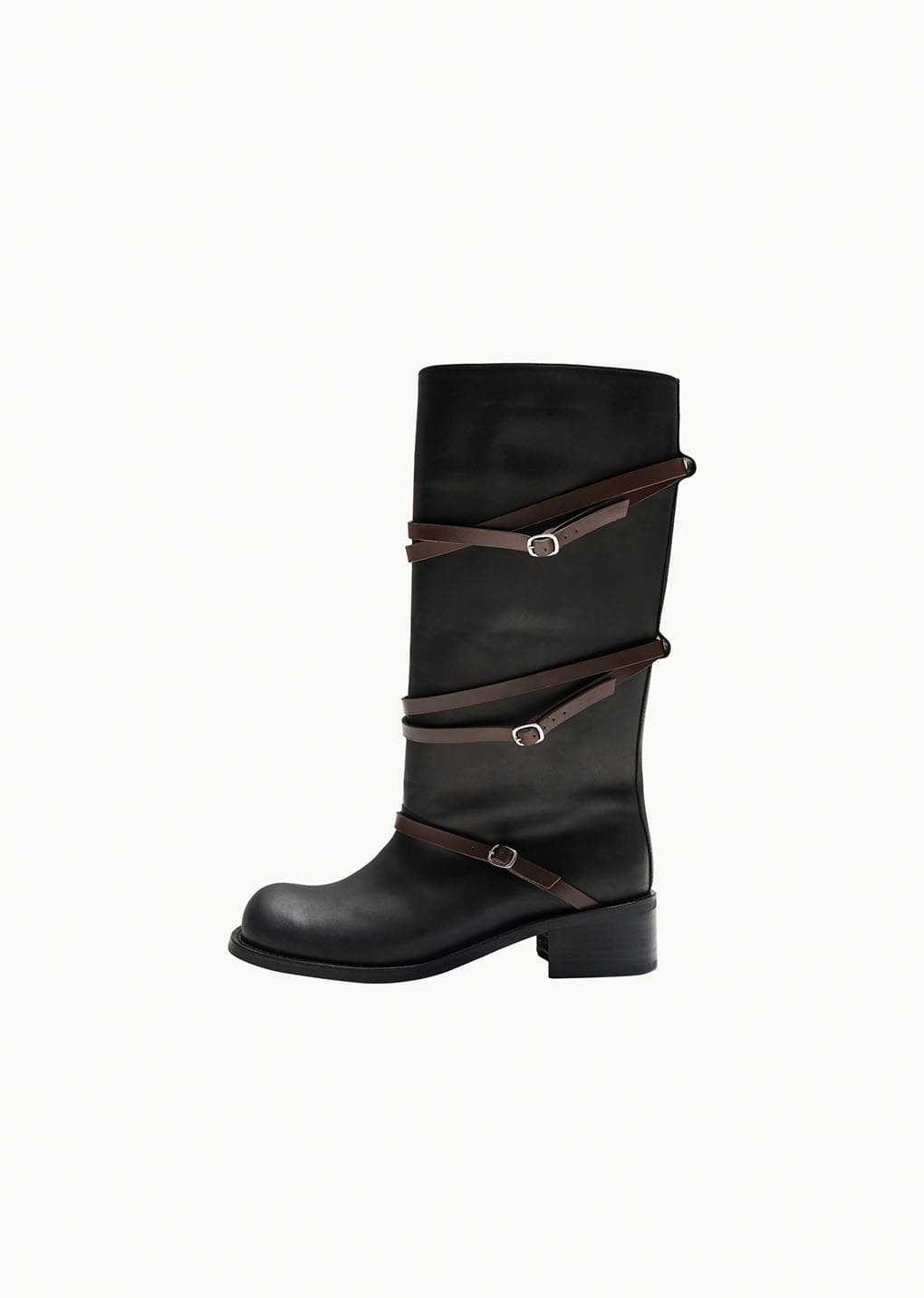belt long boots, black