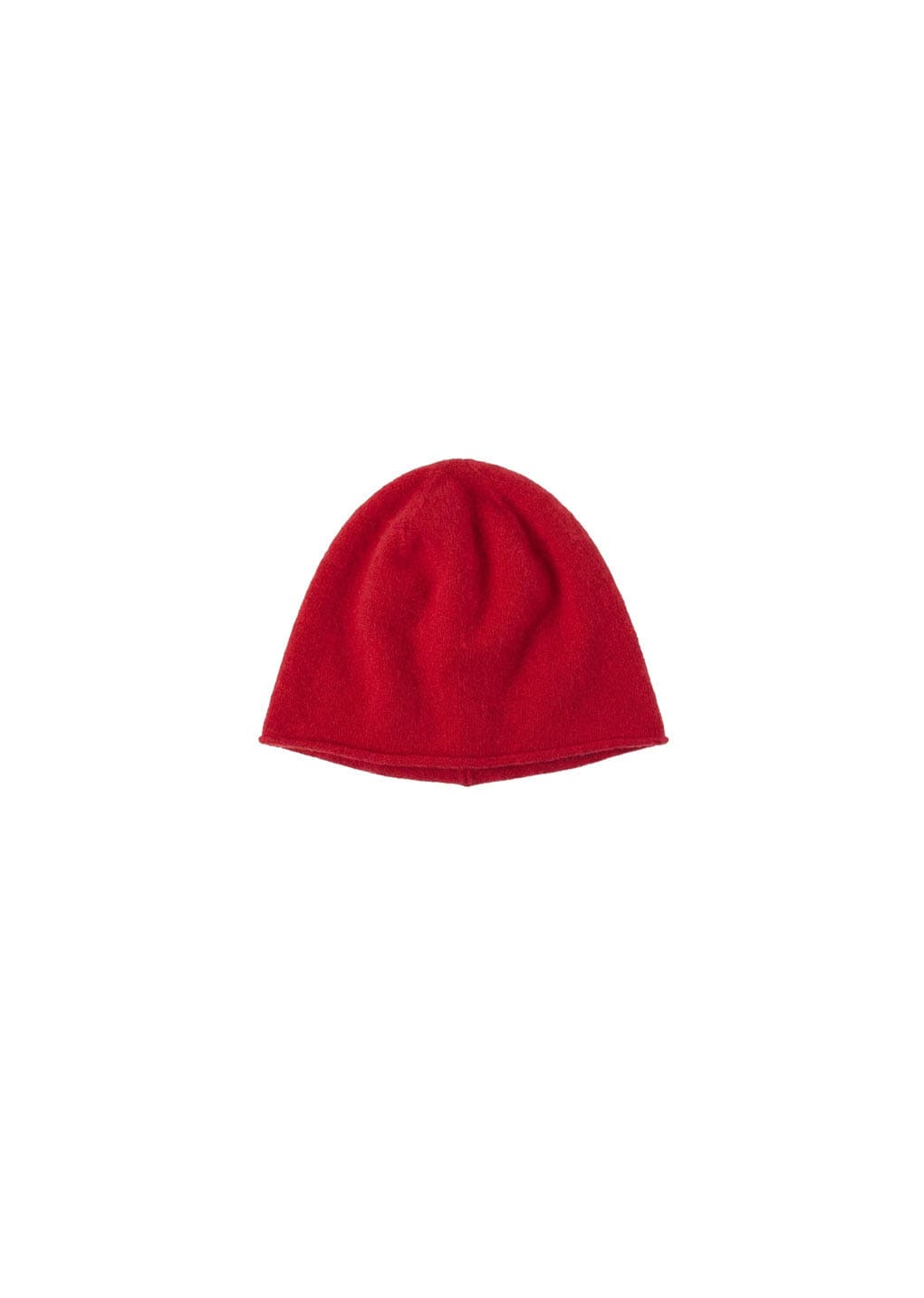 cashmere knit beanie, red