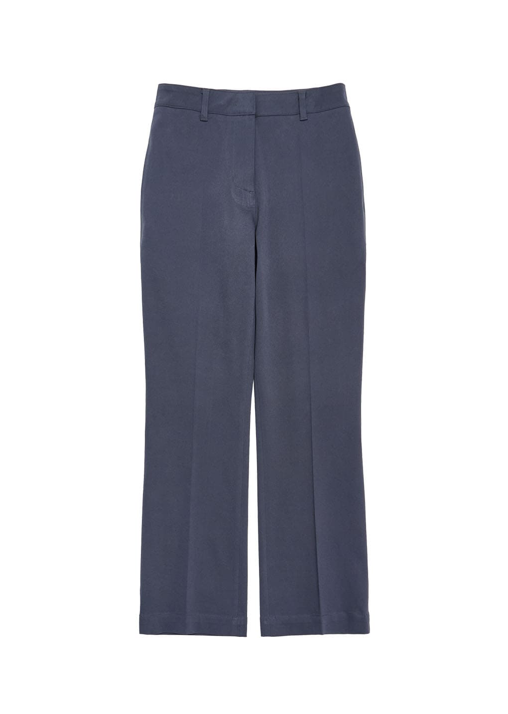 cotton flared pants, blue
