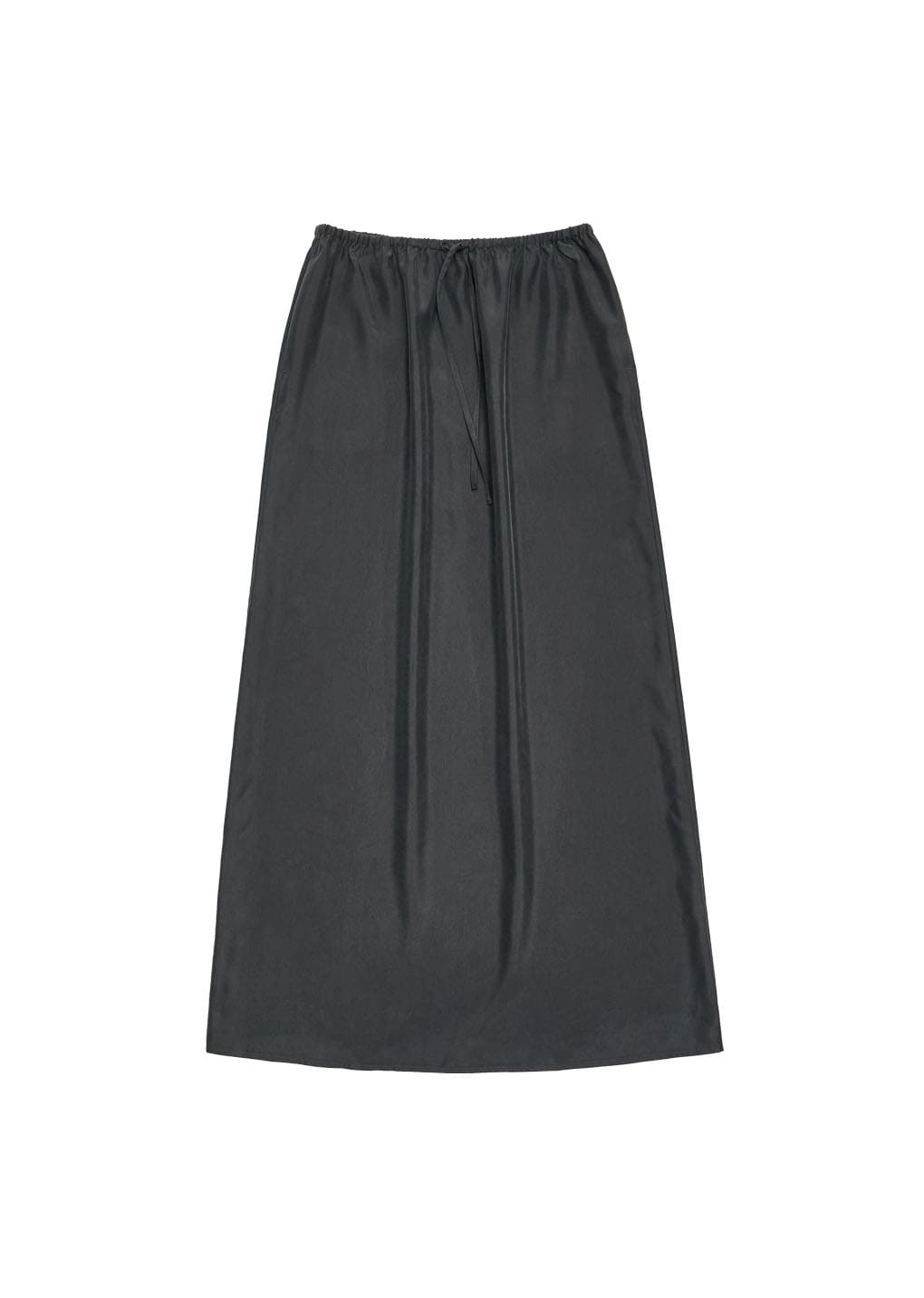 cupro banding skirt, charcoal