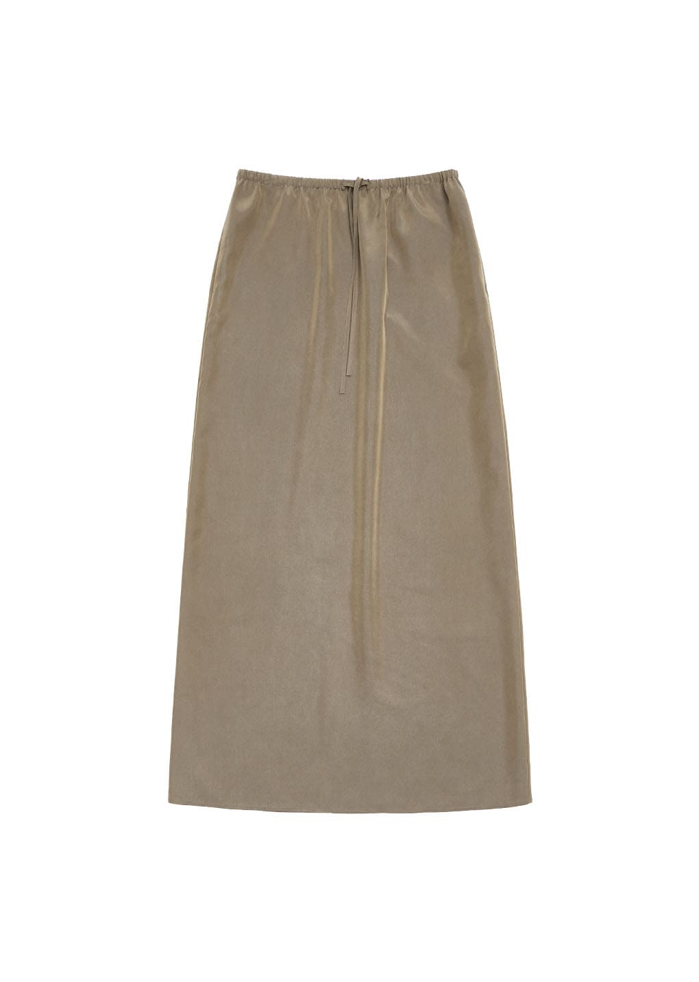 cupro banding skirt, khaki