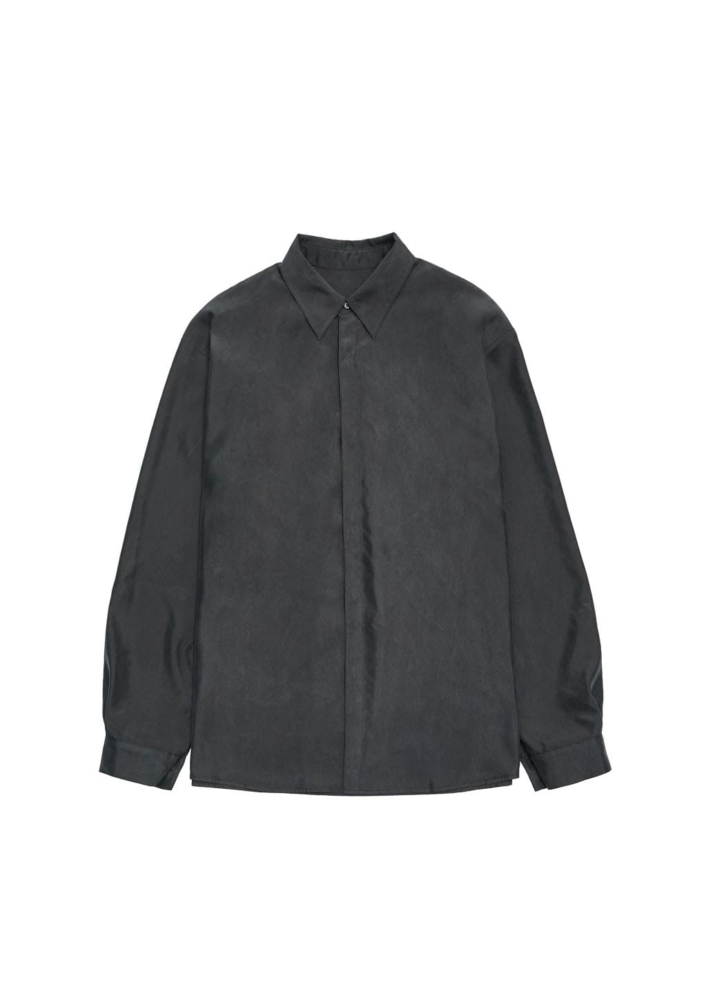 cupro shirt, charcoal