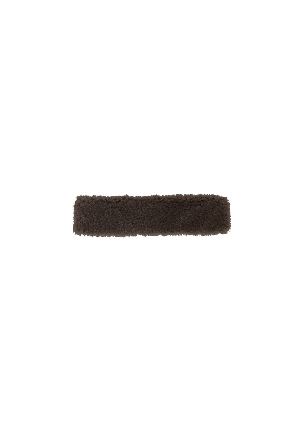 fur head band, brown