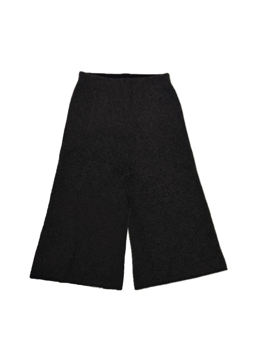 hairy culotte pants, black
