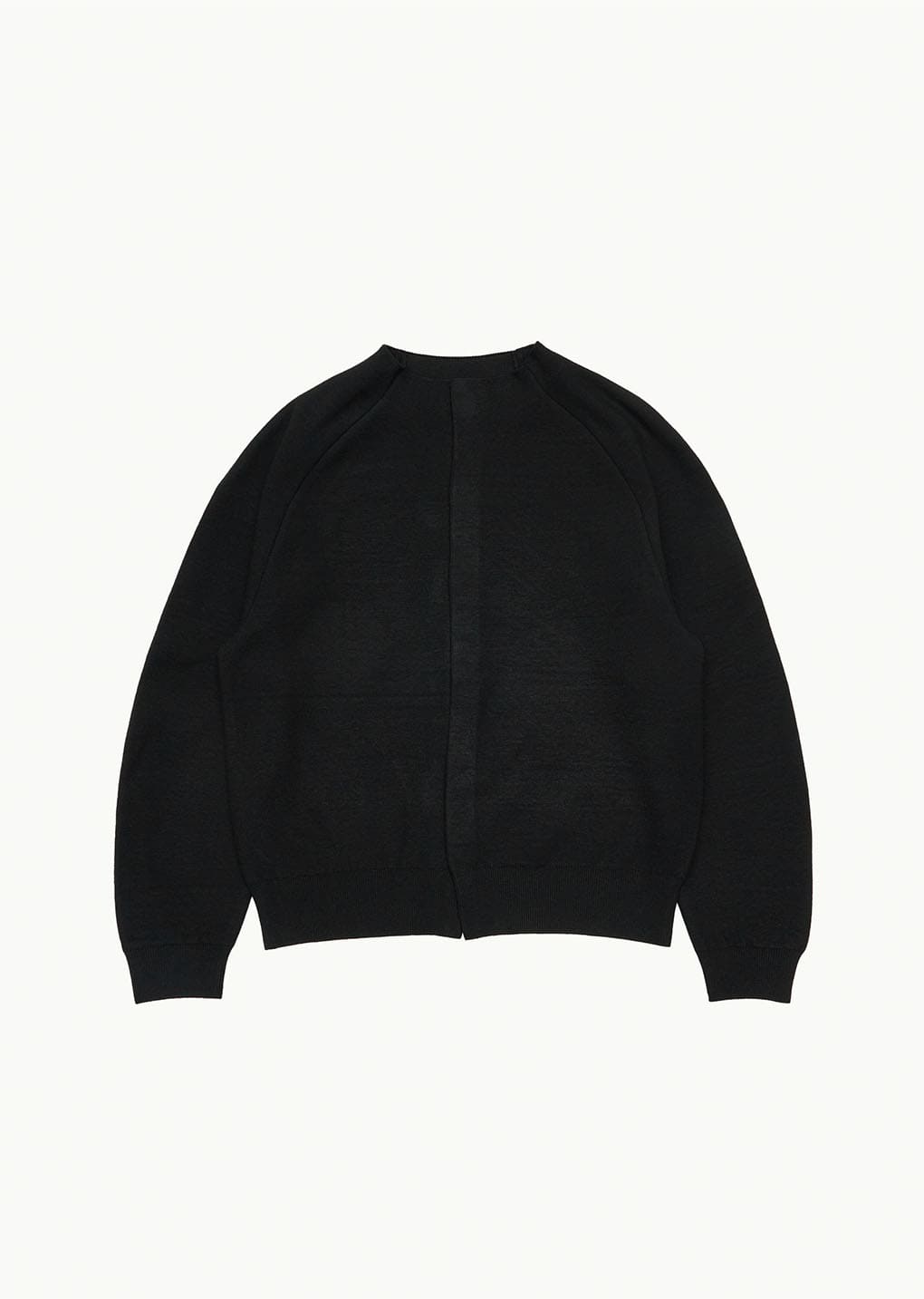 rounded sleeve carigan, black