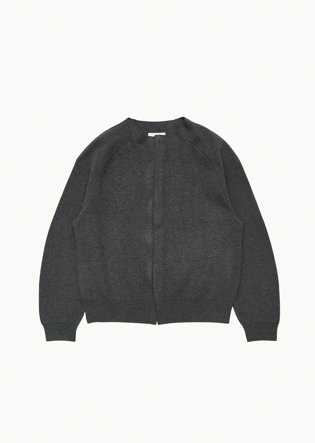 rounded sleeve carigan, charcoal