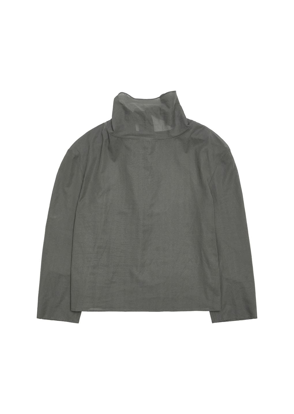 sheer cotton scarf top, grey