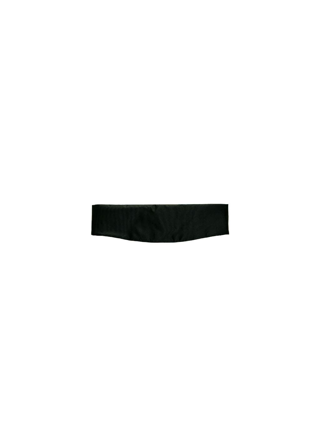 silk taffeta head band, black