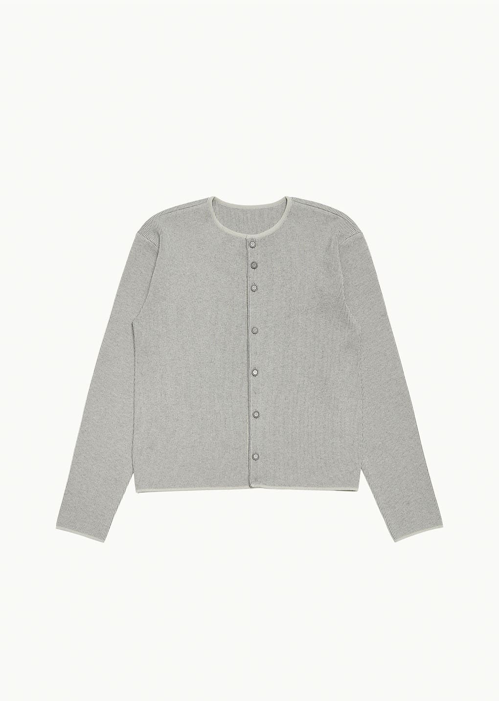 stripe button up cardigan, charcoal