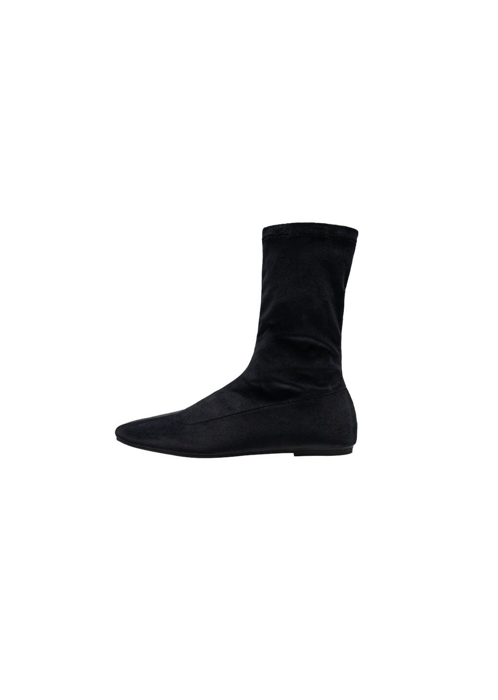 velvet socks boots, black