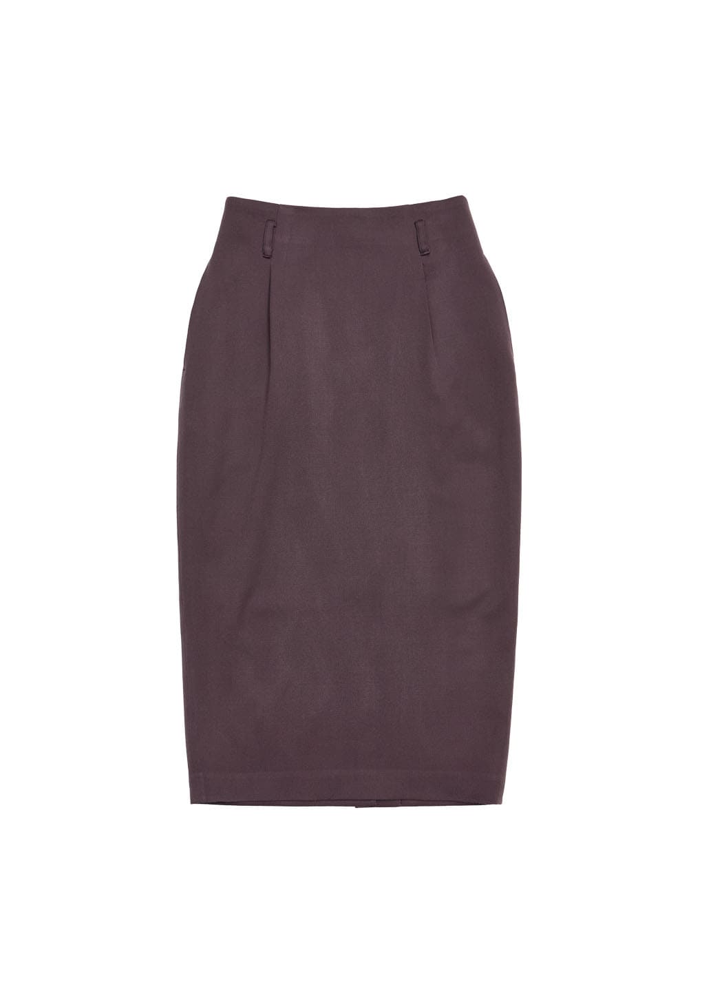 wool pencil skirt, burgundy