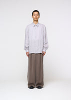 linen pleated shirt, light grey - Image 2