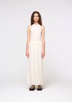 jersey halter neck top, ivory - Image 2