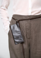 handmade leather belt, brown - Image 2